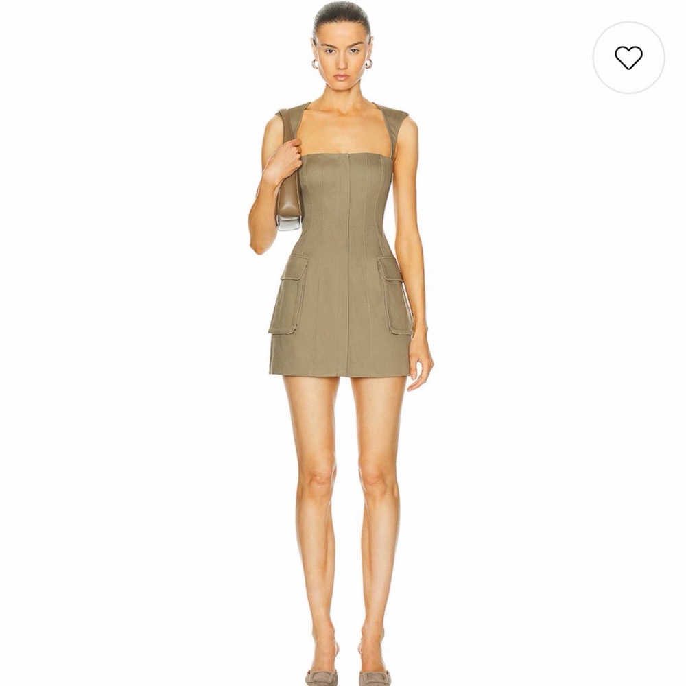 L'Academie Khaki Mini Dress
